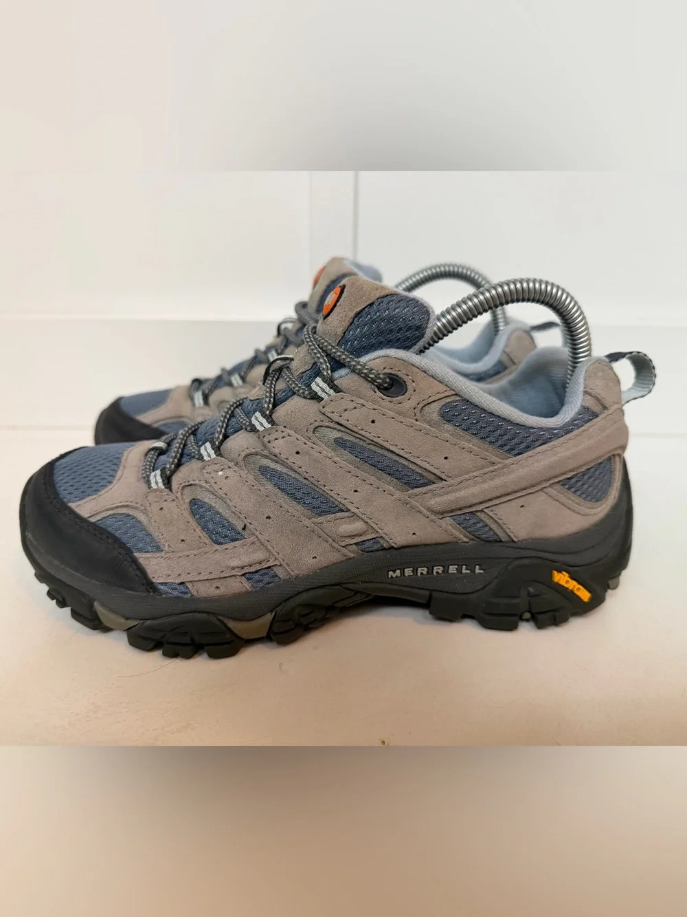 Merrell Womens Moab 2 Ventilator Hiking Shoes Smoke Grey Blue J06014 Size 7.5